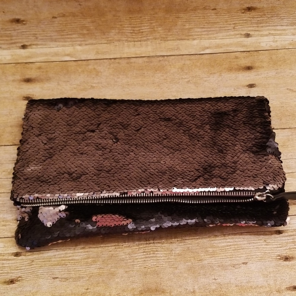 Stella & Dot Margeaux Clutch - Black/silver